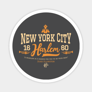 New York Harlem - Harlem Logo - Harlem Manhattan - Duke Ellington Magnet